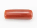 Italian Moonga Stone 8.879 Ratti - Red Coral Stone showcasing vibrant red color and capsule cut