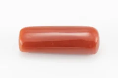 Italian Moonga Stone 8.879 Ratti - Red Coral Stone showcasing vibrant red color and capsule cut