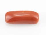 Italian Moonga Stone 10.115 Ratti - Red Coral Stone showcasing vibrant red color and capsule cut