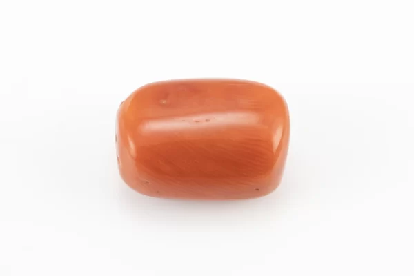 Natural Italian Red Coral (Moonga) 9.930 Carat / 10.912 Ratti - Capsule Shape - Front View