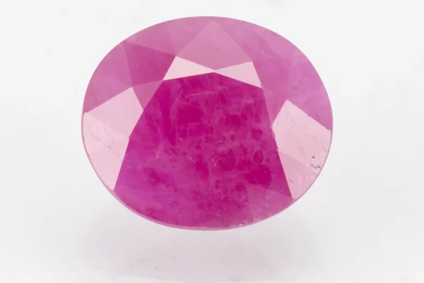 Mozambique Ruby Stone 6.49 Carat - 7.13 Ratti Manik Stone showcasing vibrant red color