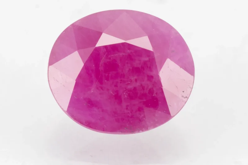 Mozambique Ruby Stone 6.49 Carat - 7.13 Ratti Manik Stone showcasing vibrant red color