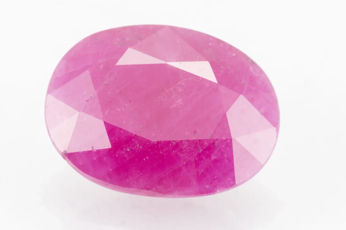 Mozambique Ruby Stone 8.52 Carat - 9.36 Ratti Manik Stone showcasing vibrant red color