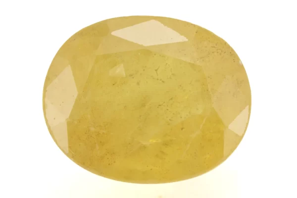 Natural Nizerian Yellow Sapphire 3.55 Carat / 3.90 Ratti Front View