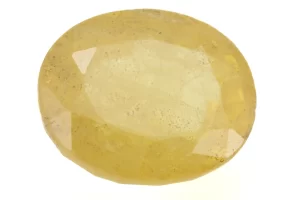 Natural Nizerian Yellow Sapphire 3.65 Carat / 4.01 Ratti Front View