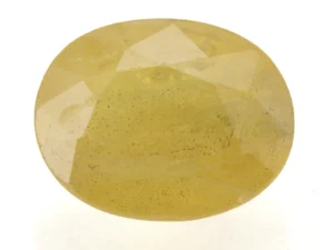 Natural Nizerian Yellow Sapphire 3.80 Carat / 4.18 Ratti Front View