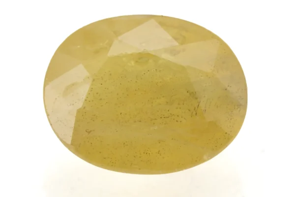 Natural Nizerian Yellow Sapphire 3.80 Carat / 4.18 Ratti Front View