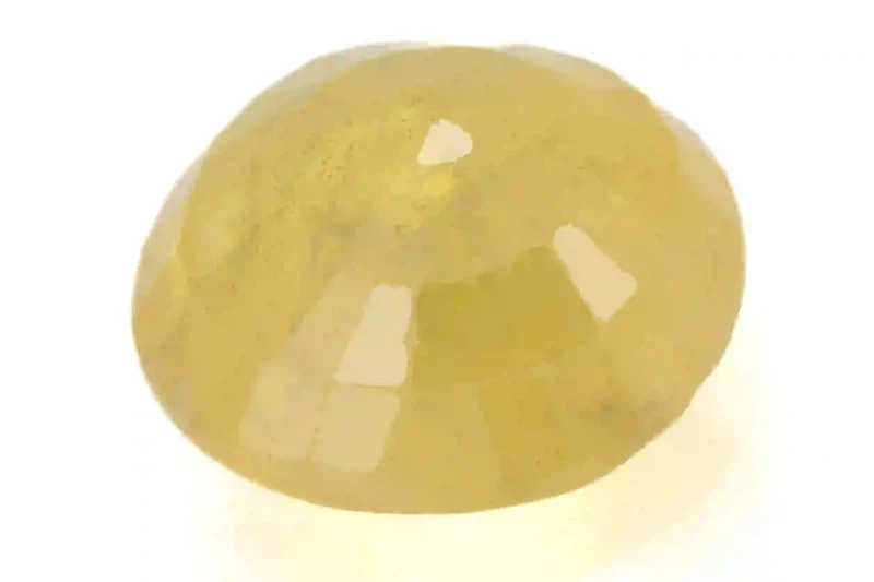Natural Nizerian Yellow Sapphire 4.10 Carat / 4.50 Ratti Back View