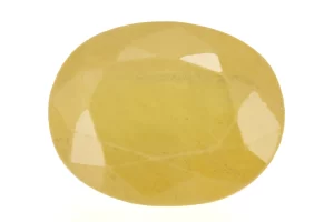 Natural Nizerian Yellow Sapphire 4.15 Carat / 4.56 Ratti Front View