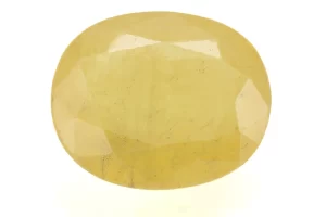 Natural Nizerian Yellow Sapphire 4.15 Carat / 4.56 Ratti Front View