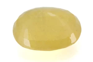 Natural Nizerian Yellow Sapphire 4.15 Carat / 4.56 Ratti Back View