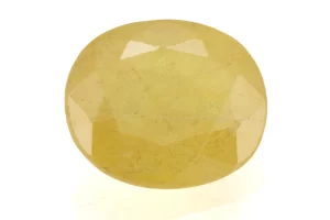 Natural Nizerian Yellow Sapphire 4.20 Carat / 4.61 Ratti Front View