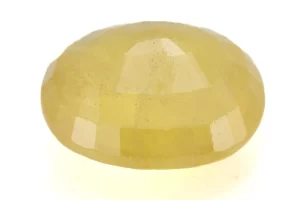 Natural Nizerian Yellow Sapphire 4.25 Carat / 4.67 Ratti Back View