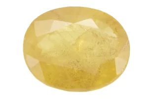 Natural Nizerian Yellow Sapphire 4.30 Carat / 4.72 Ratti Front View