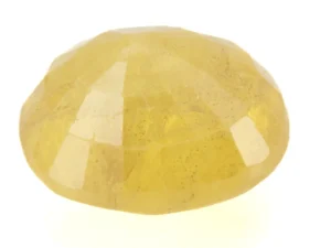 Natural Nizerian Yellow Sapphire 4.40 Carat / 4.83 Ratti Back View