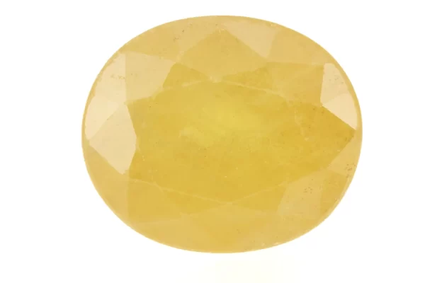 Natural Nizerian Yellow Sapphire 4.75 Carat / 5.22 Ratti Front View