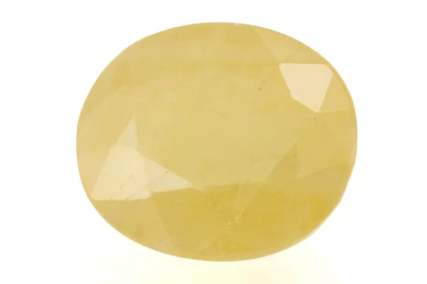 Natural Nizerian Yellow Sapphire 6.05 Carat / 6.65 Ratti Front View