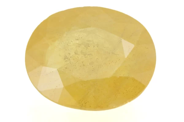 Natural Nizerian Yellow Sapphire 6.30 Carat / 6.92 Ratti Front View