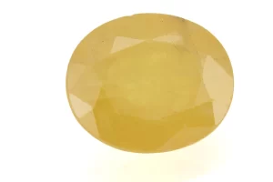 Natural Nizerian Yellow Sapphire 6.45 Carat / 7.09 Ratti Front View