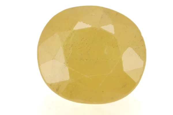 Natural Nizerian Yellow Sapphire 6.45 Carat / 7.09 Ratti Front View