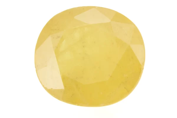 Natural Nizerian Yellow Sapphire 6.55 Carat / 7.20 Ratti Front View