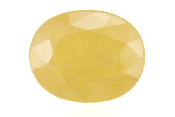 Natural Nizerian Yellow Sapphire 6.60 Carat / 7.25 Ratti Front View