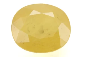 Natural Nizerian Yellow Sapphire 6.60 Carat / 7.25 Ratti Front View