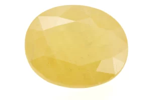 Natural Nizerian Yellow Sapphire 6.70 Carat / 7.36 Ratti Front View