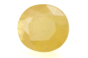 Original Pukhraj Stone 7.80 Ratti (7.10 Carat) Yellow Sapphire showcasing majestic sparkle