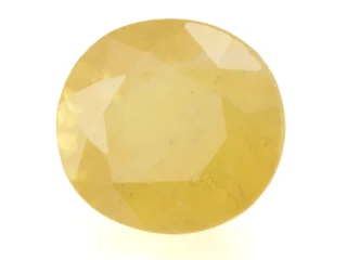 Original Pukhraj Stone 7.80 Ratti (7.10 Carat) Yellow Sapphire showcasing majestic sparkle