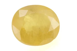 Natural Nizerian Yellow Sapphire 7.45 Carat / 8.19 Ratti Front View