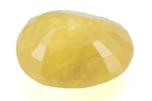 Natural Nizerian Yellow Sapphire 7.45 Carat / 8.19 Ratti Back View