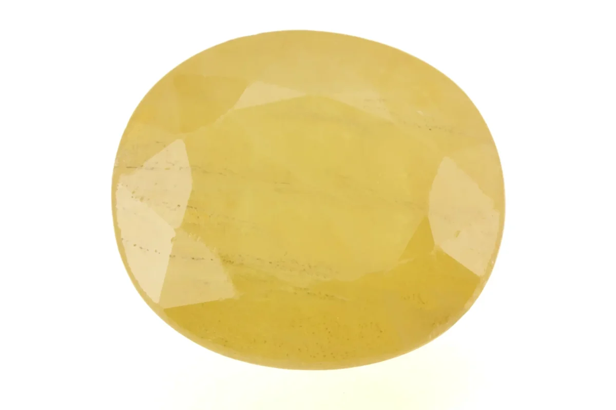 Original Pukhraj Stone 8.30 Ratti (7.55 Carat) Yellow Sapphire showcasing vibrant opulence