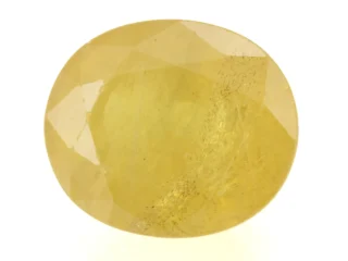 Original Pukhraj Stone 8.41 Ratti (7.65 Carat) Yellow Sapphire showcasing magnificent glow