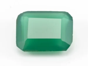 Original Onyx Stone 4.15 Carat octangle green gemstone