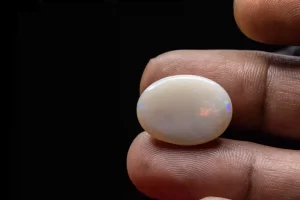 Natural White Opal 13.485 Carat - Size Reference