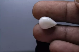 Natural White Opal 6.87 Carat - Size Reference