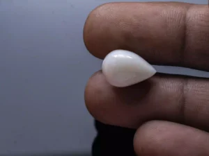 Natural White Opal 6.87 Carat - Size Reference
