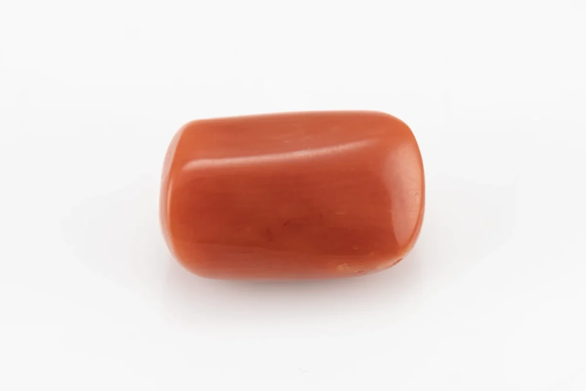 Red Coral (Moonga) 5.35 Carat / 5.89 Ratti - Back View