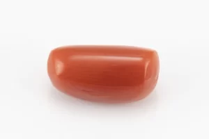 Natural Red Coral (Moonga) 5.58 Carat / 6.13 Ratti - Capsule-Oval Mix Shape - Back View