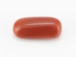 Moonga Stone 6.34 Ratti - Red Coral Stone showcasing vibrant red color and capsule-oval mix cut