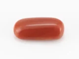 Moonga Stone 6.34 Ratti - Red Coral Stone showcasing vibrant red color and capsule-oval mix cut