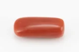 Moonga Stone 6.70 Ratti - Red Coral Stone showcasing vibrant red color and capsule-oval mix cut