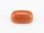 Moonga Stone 6.81 Ratti - Red Coral Stone showcasing vibrant red color and capsule-oval mix cut