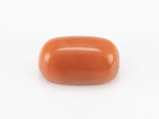 Moonga Stone 6.81 Ratti - Red Coral Stone showcasing vibrant red color and capsule-oval mix cut