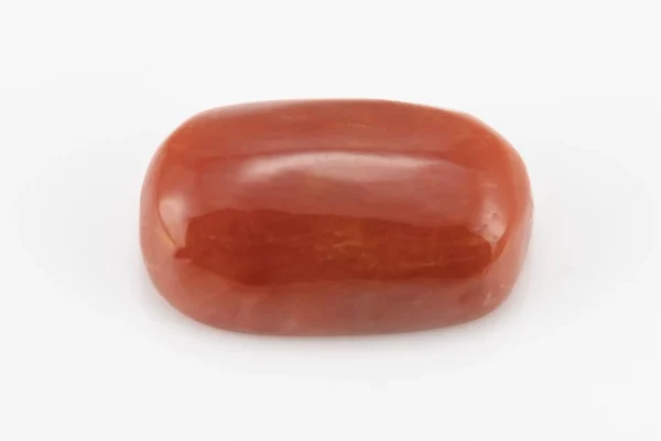 Moonga Stone 7.03 Ratti - Red Coral Stone showcasing vibrant red color and oval-round cut
