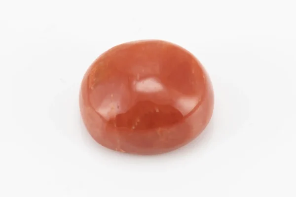 Moonga Stone 8.02 Ratti - Red Coral Stone showcasing vibrant red color and oval-round cut