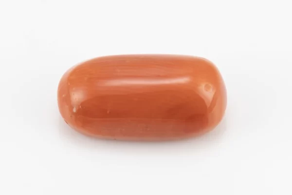 Moonga Stone 8.30 Ratti - Red Coral Stone showcasing vibrant red color and capsule-oval mix cut