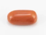 Moonga Stone 8.30 Ratti - Red Coral Stone showcasing vibrant red color and capsule-oval mix cut