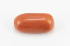 Moonga Stone 8.30 Ratti - Red Coral Stone showcasing vibrant red color and capsule-oval mix cut